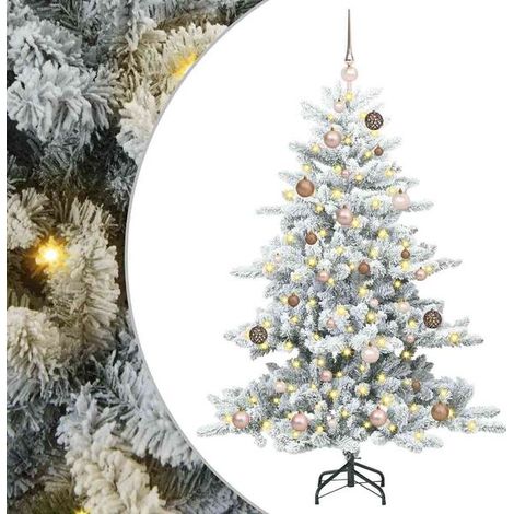 Sapin de Noël artificiel, à branches mobiles, blanc, 150 cm (1/5)