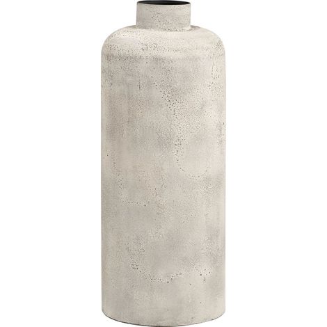 Vaso decorativo in metallo beige anticato House Nordic ø24x60,5 cm (1/4)