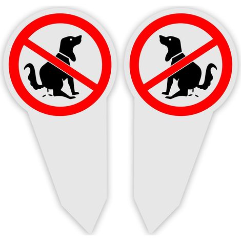 Panneau D'Avertissement pour Chien, Panneau Crotte de Chien, Pas de Toilettes, pour la Cour et le Parc - 30 X 15 cm, Lot de 2 (1/5)
