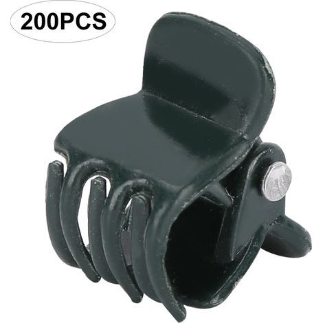 200 pezzi 1,1 cm Clip per piante da giardino Clip di fissaggio per steli di fiori Morsetti di supporto per orchidee e orticoltura (1/5)