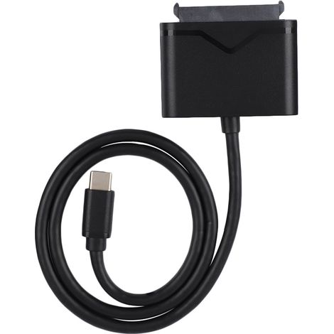 Adaptateur Disque Dur SATA - Câble Extension Type-C vers SATA 7+15 Broches - Pour Disques 2,5 Pouces et 3,5 Pouces - Alimentation DC 12 V - 1 Pièce (1/5)