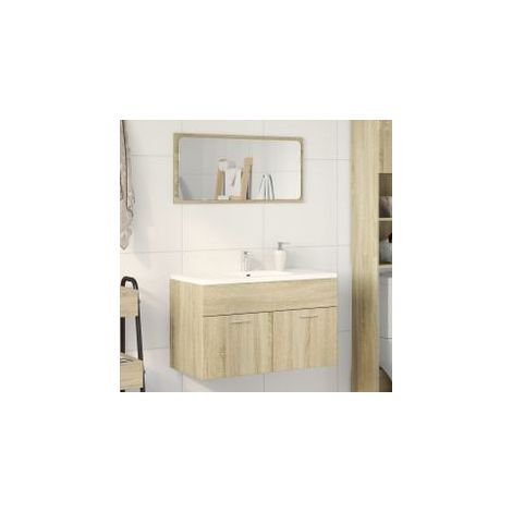 Armoire d'évier Chêne sonoma 80x38,5x46