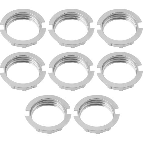 Lot de 8 Bagues de Support de Lampe de Conversion en Alliage d argent G9 Adaptées Aux Supports d abat jour 3 4 Pouce Diamètre Adaptateur de 4 pouces