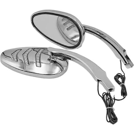 Retrovisores laterales con luces LED ámbar para moto Harley Davidson Road King Dyna (1/5)
