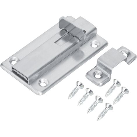 Verrou De Sécurité Manuel - Acier Inoxydable Brossé - Pour Porte Et Fenêtre Intérieure Ou Extérieure - Lot De 1 (1/5)