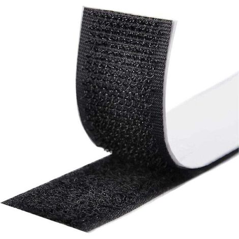 Rubans Adhésifs 20mm 8 Mètre, Scratch Autocollant Double Face, Bande Agrippantes Adhésives, Hook Loop Bande pour Tous Les Types D'installations Cadre Photo (Noir) (1/4)
