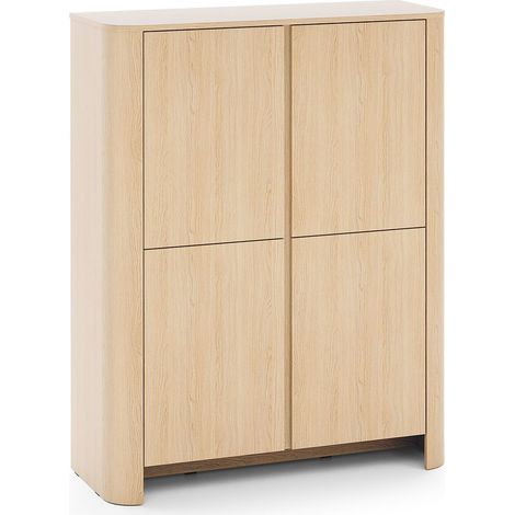 Armoire, Chêne Vicenza, 103 x 39 x 132 cm Meuble moderne aux bords arrondis (1/5)