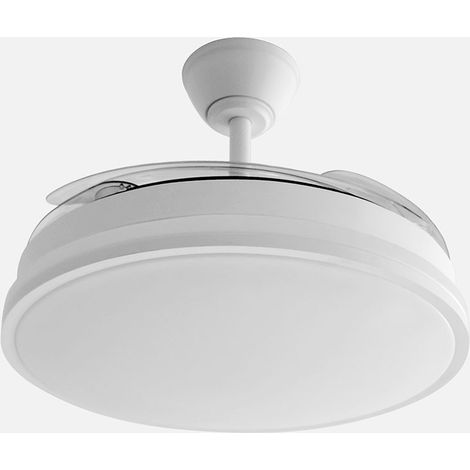 Ventilador Dc Guerrero 44w Blanco 4asp 107d 4900lm 3500-4000-6500k Remoto Y Temporizador (1/2)