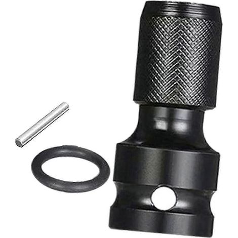 Adaptateur/convertisseur pour clé électrique, adaptateur de mandrin compact en acier à dégagement rapide pour la menuiserie et les pièces automobiles, clé électrique-Black 50x23x23mm