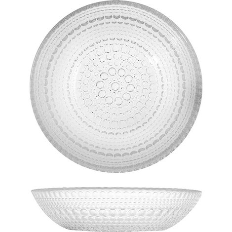 Plato llano Venere de vidrio transparente - Ø 21 cm