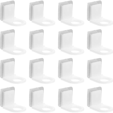 20 porte-flacons muraux sans clous en polypropylène blanc pour shampoing et gel douche (1/5)