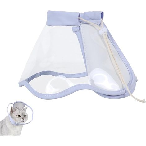 Collerette Chat Anti Lechage,Réglable Collerettes pour Chats,Cone pour Chat Avec Conception de Corde Télescopique pour La Cicatrisation Des Plaies Après La Chirurgie,Le Bain,La Coupe Des Ongles,Violet (1/5)