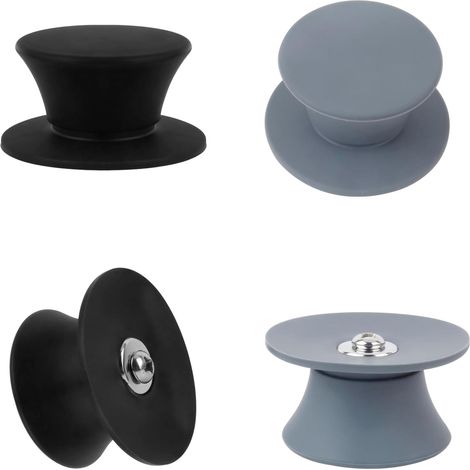 Bouton De Couvercle - Silicone Alimentaire - Résistant À 230 °C - Pour Couvercle Verre Avec Trou - Lot De 4 (1/5)