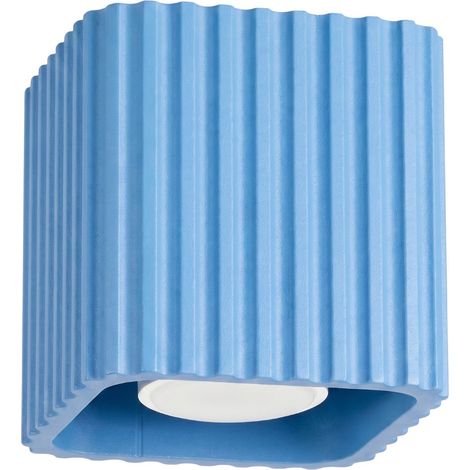 Plafoniera RIFF 1 azzurra alluminio 1xGU10 10cm Sollux (1/5)
