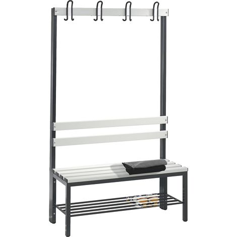 C+P, Banc de vestiaire BASIC, simple face, lattes en plastique