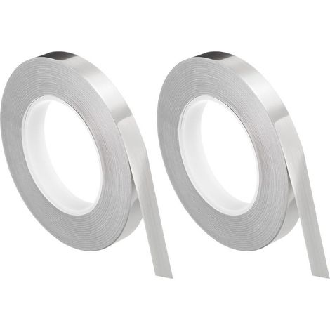 Lot de 2 rouleaux de film autocollant pour carrelage de cuisine argenté, 1,5 cm x 50 m, bande d'étanchéité imperméable pour mur de cuisine