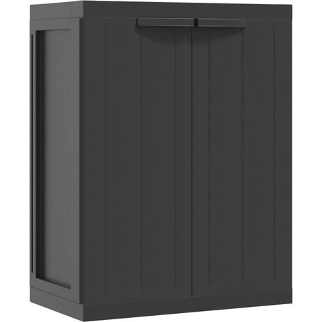 Armoire de rangement d'extérieur noir 65x37x85 PP (1/5)