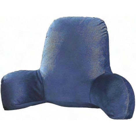 Lendenkissen mit Armlehnen für Betten, Lesekissen, geeignet für Sessel, Sofas und Autos, tiefblau (1/5)