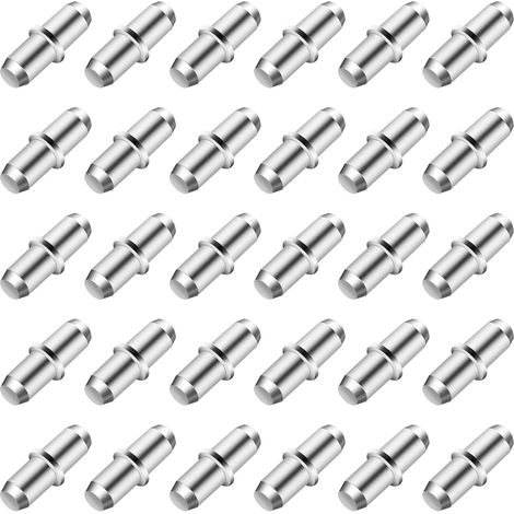 Paquete de 80 soportes para estantes, 5 mm, pasadores para estantes, soportes para estantes, soportes para tableros de gabinetes, para muebles de cocina, armarios, estantes, madera, vidrio, etc. (1/5)