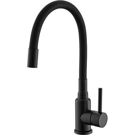 Alveus Mintas - Spültischarmatur mit flexiblem Arm, schwarz matt 1144433
