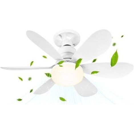 Ventilateur plafond avec Lumière et Telecommande, 52CM 40W Petit Dimmable Ventilateur Plafond LED avec Douille E27 (1/3)