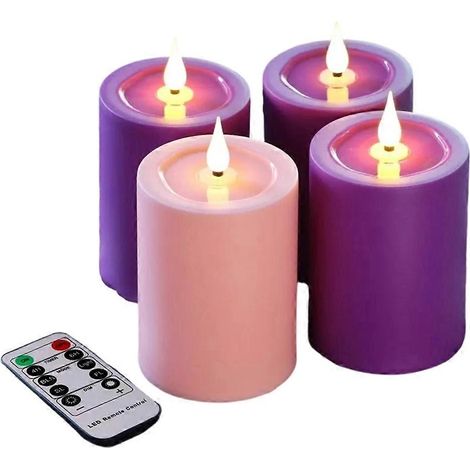 Bougie LED lumineuse avec télécommande et minuterie, idéale pour les fêtes et les mariages. Parfaite pour la décoration de la maison, de la chambre ou d'un mariage. (1/5)