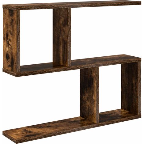Maison Exclusive - Wandregal Raucheiche 60 x 12 x 50,5 cm Holzwer (1/5)