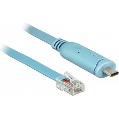 Delock USB 2.0 Adaptateur [1x USB 2.0 type C mâle - 1x RJ45 mâle] 63914 3 m (1/4)