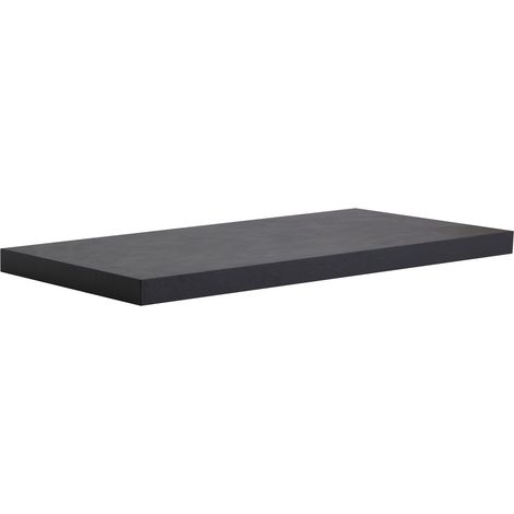 Kiamami Valentina – Plan de toilette en bois anthracite 120x50x5,8 cm – Étagère pour lavabo – Finition résistante à l'humidité – Fabriqué en Italie