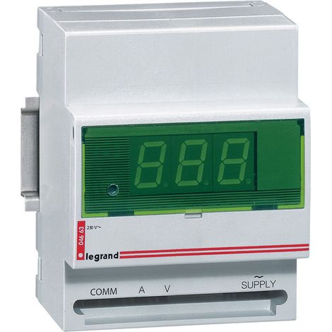 Ampèremètre/voltmètre digital 230V 50/60 Hz 4 modules LEGRAND 004663