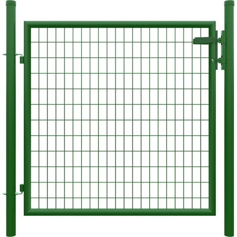 STRONG Einzeltor RAL6005 grün 1250x1200 mm m.Pfosten+Beschl.