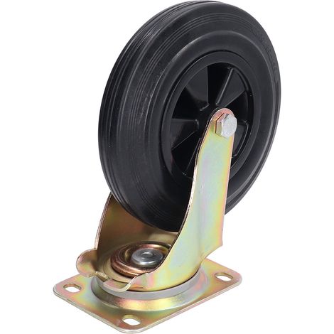 Roulettes industrielles en caoutchouc silencieux, pivotantes, de rechange pour chariot ou établi, 8 pouces, 440 lb (1/5)