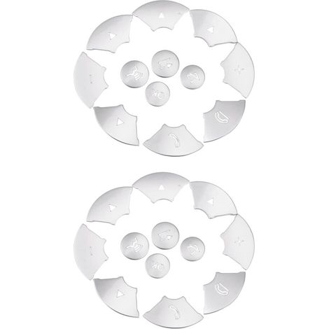 2 pegatinas embellecedoras para interruptores de botones interiores del volante del coche para CES Clase W204 W212 W221 GLK (1/2)
