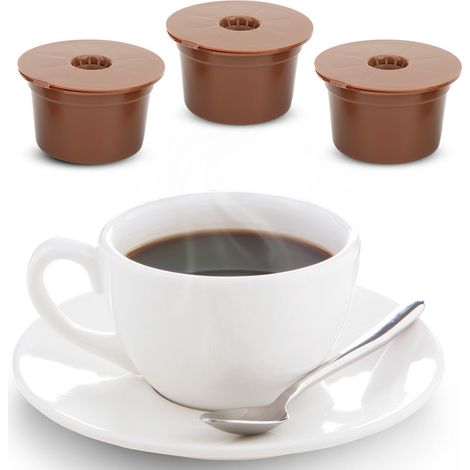 3er-Pack wiederverwendbare, nachfüllbare Kaffeekapselfilterbecher als Ersatzzubehör, passend für Caffitaly (1/5)