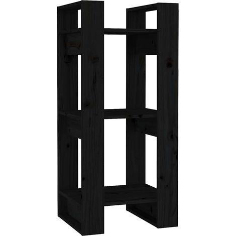 Maison Exclusive - Estantería/divisor de espacios madera pino neg (1/5)