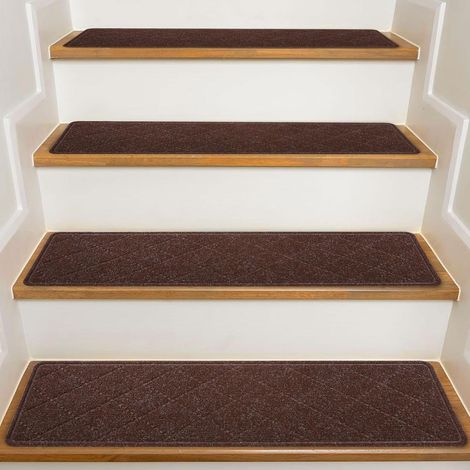 Tapis Antidérapant Escalier 20x76cm Adhésif Réutilisable  Tapis anti-dérapant pour escalier, adhésif réutilisable, sécurité enfants et animaux, facile à installer, 20x76 cm, lot 15 (1/5)