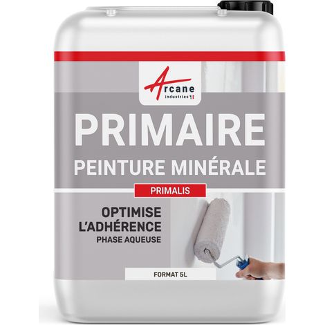 Arcane Industries – Sous-couche primaire pour peinture minérale 5 L – Optimise l'adhérence sur murs intérieurs – Application facile au rouleau microfibres