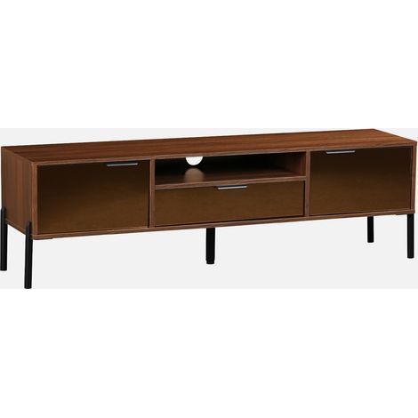 Mueble TV vintage efecto madera de nogal 151,5cm
