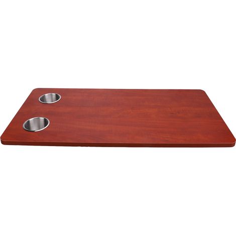 Dessus de Table pour camping-car, 31.5X15,7 pouces, avec 2 porte-gobelets, en bois massif, résistant à la décoloration, Look élégant, pour camping-car, camping-car, bateau, Yacht (1/5)