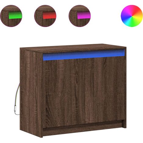 Maison Exclusive - Credenza con LED Rovere Marrone 72x34x61 cm Legno Multistrato
