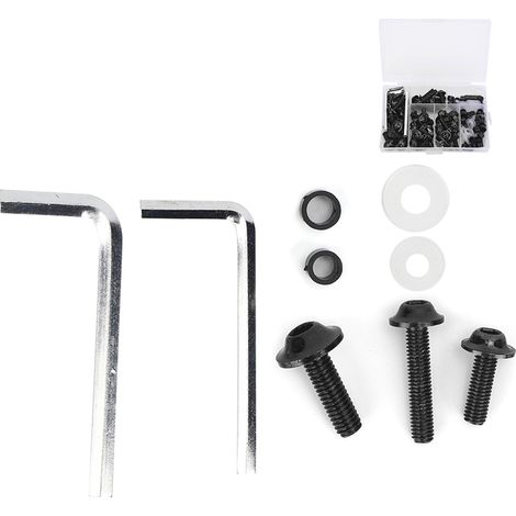 158-teiliges Universal-Verkleidungsschrauben-Dichtungsschlüssel-Set Motorradzubehör Schwarz (1/5)