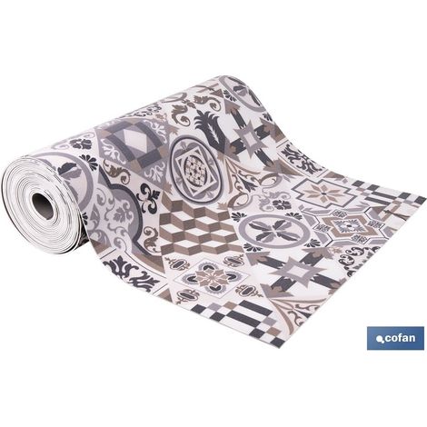 ROLLO DE ALFOMBRA VINILICA DISEÑO ARABESCO 84% VINILO 16% POLIESTER 52 X 20 M (1/4)