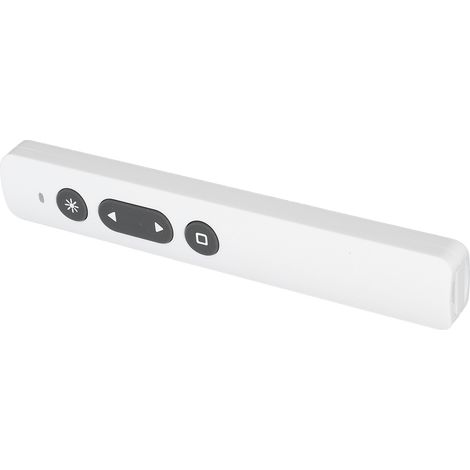 Télécommande de présentation rechargeable, design ergonomique, stylet sans fil à faible rayonnement, blanche