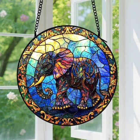Capteur de soleil en vitrail - décoration spirituelle 9cm (1/4)