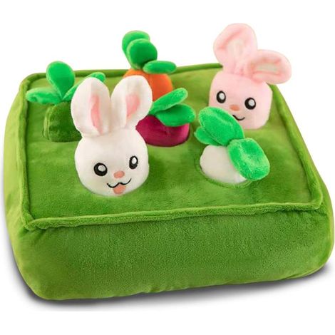 Tapis friandises chien carottes peluche, jouet éducatif nettoyage dents (1/5)