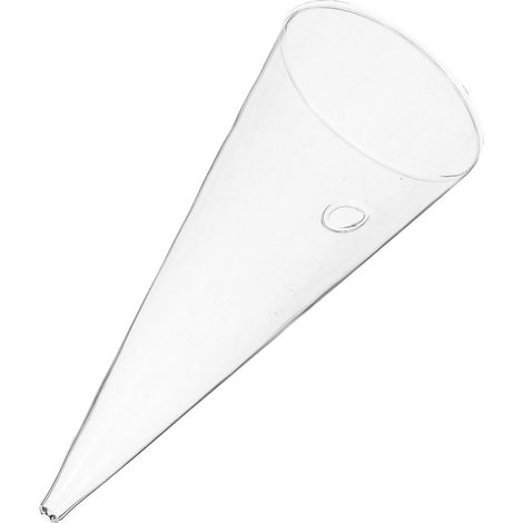 Vase décoratif en verre transparent à suspendre au mur, forme conique, idéal (1/5)