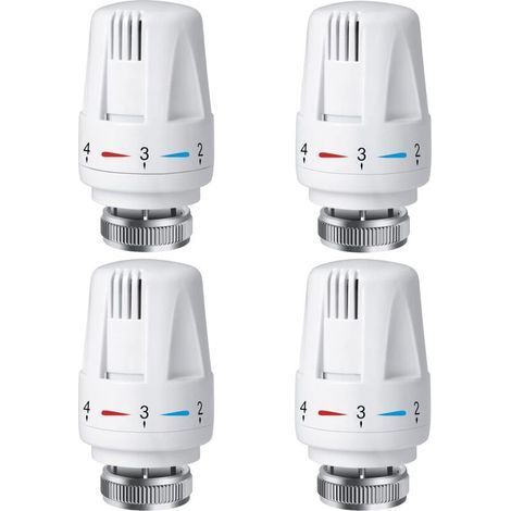 4 PCS Radiator Thermostatic Head, Radiator Thermostat Head TRV M30 x 1.5, Radiator Thermostatic Valve, Radiator Radiator Valves for Heating System for Home and Office (1/5)