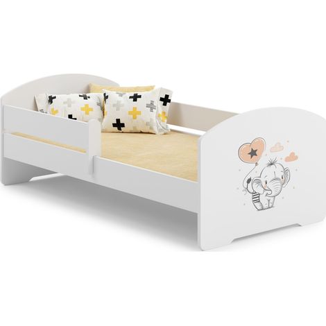 Letto per bambini LUK 160x80 con ringhiera - Elefantino