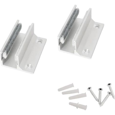 Bodenführung für Glasschiebetüren – 2 Stück, Führungsrolle aus Aluminiumlegierung, geeignet für rahmenlose Glastüren mit einer Stärke von 10 bis 12 mm, elegantes Design mit gebürsteter Oberfläche