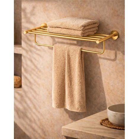 Rack portasciugamani 60 cm oro spazzolato Minimal (1/3)